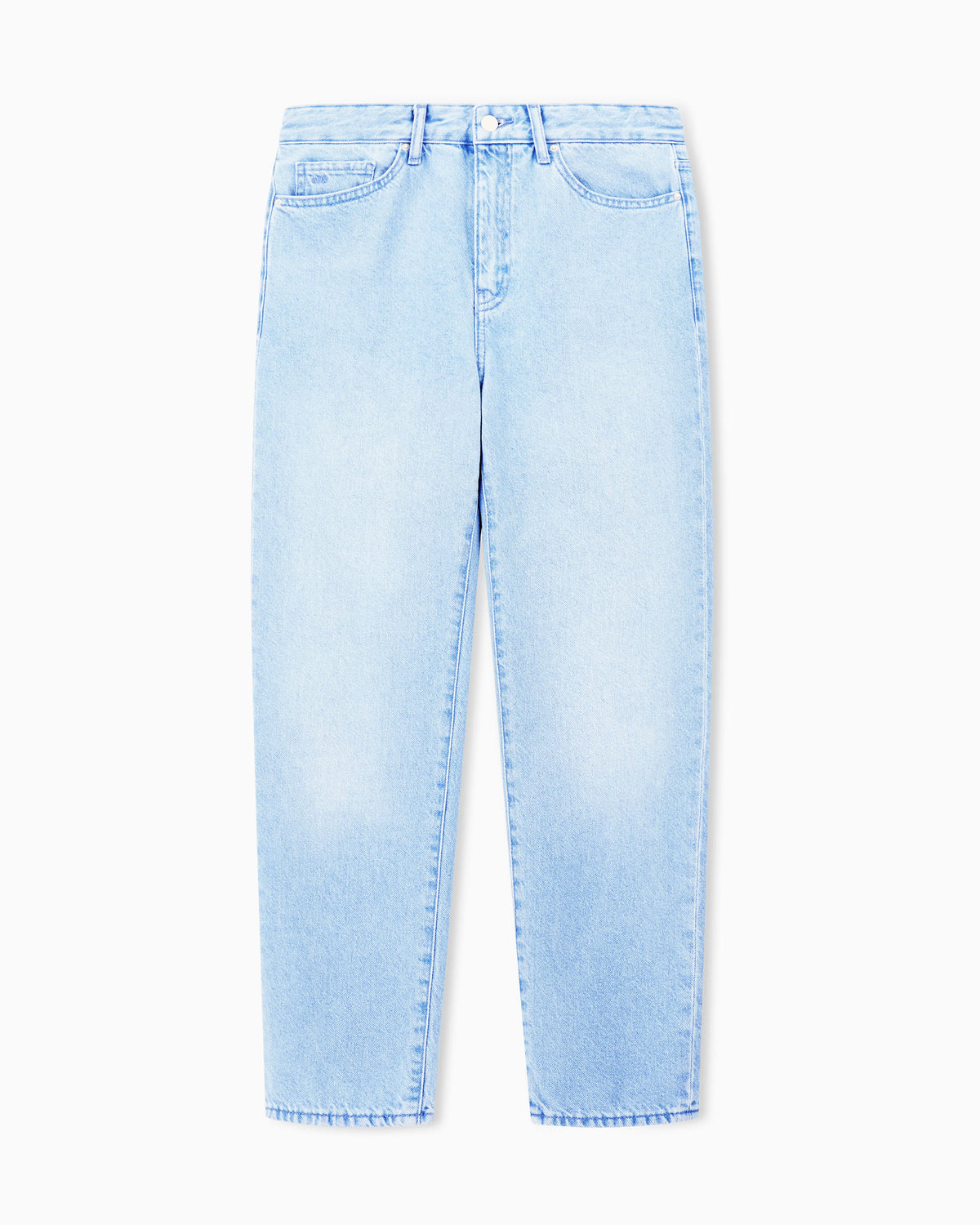 Rigid denim boyfriend jeans