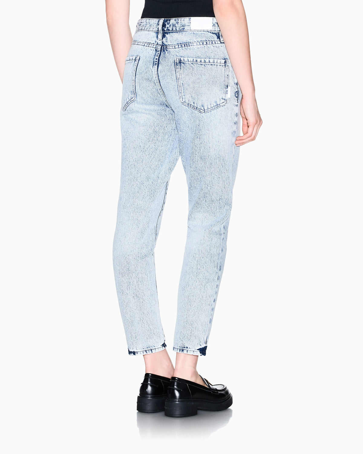 boyfriend fit 5-pocket pants rigid cotton denim