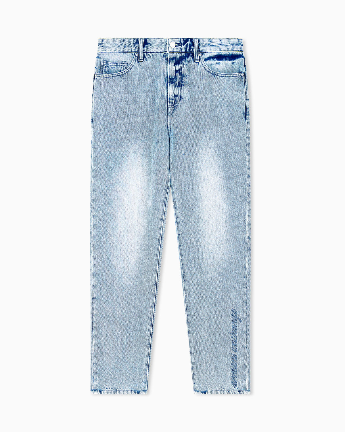 boyfriend fit 5-pocket pants rigid cotton denim