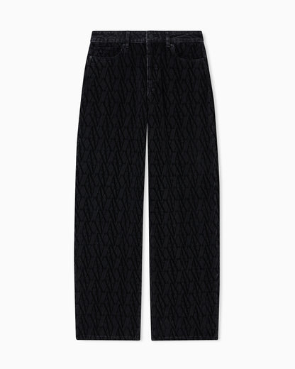 Allover logo relaxed fit jeans