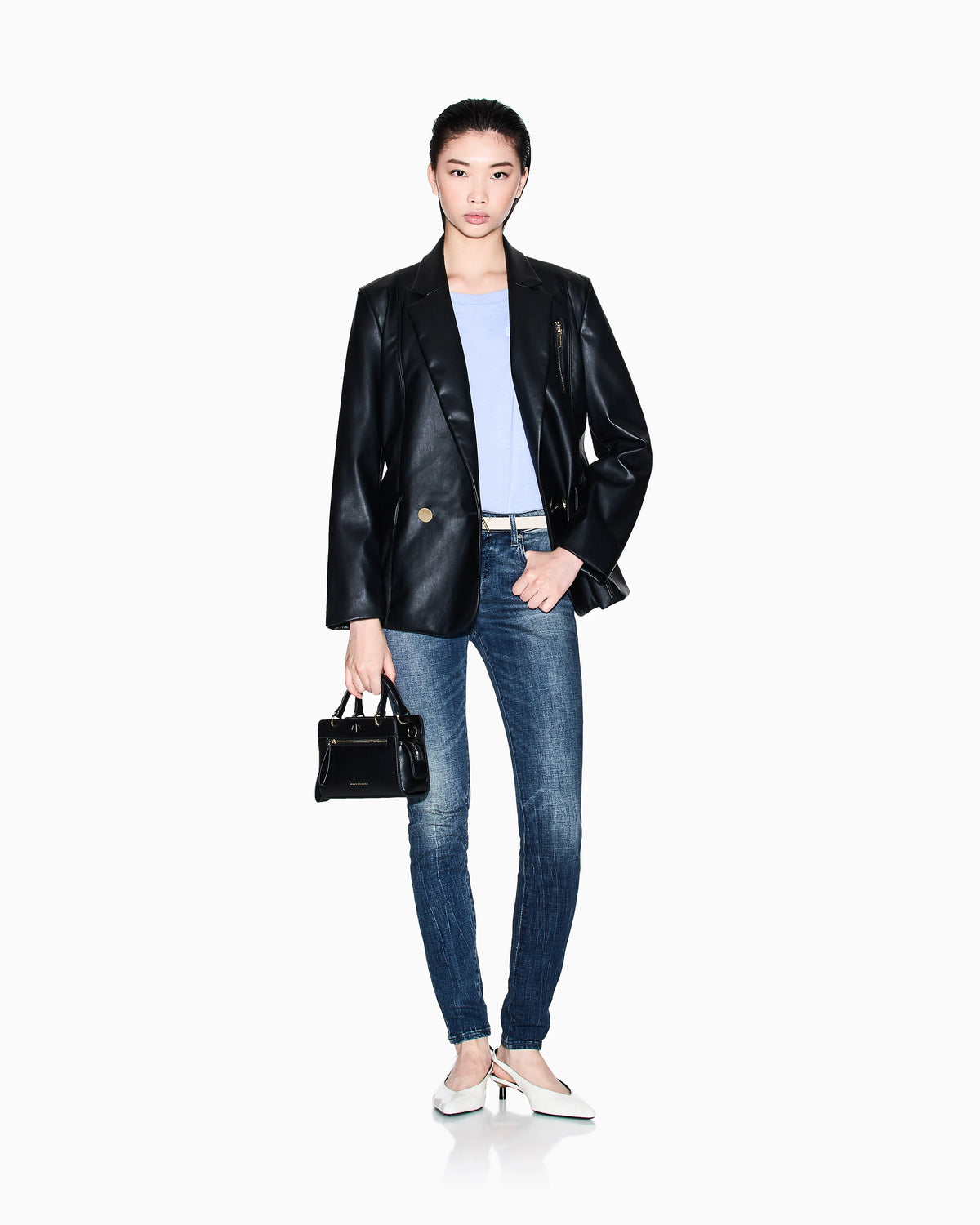 Super skinny used effect jeans