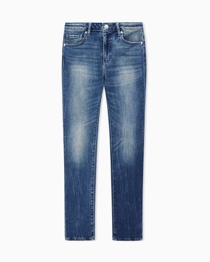 Super skinny used effect jeans