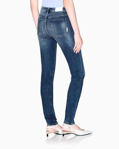 Super skinny used effect jeans