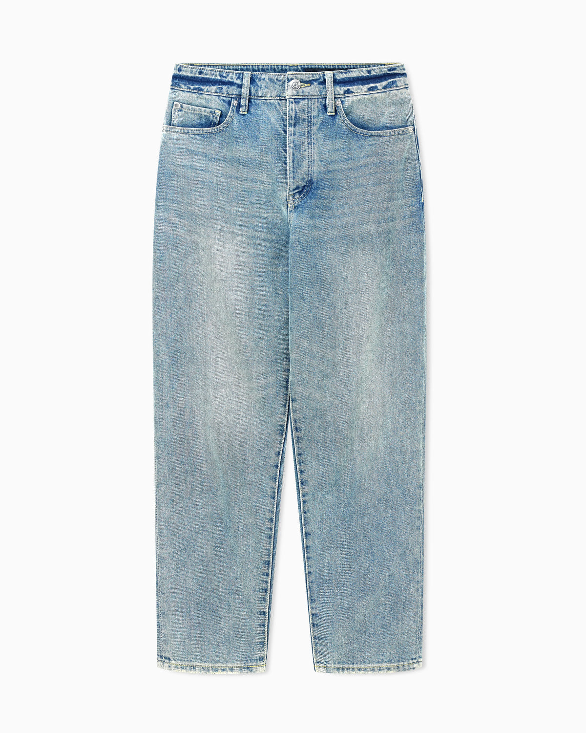 High-waisted rigid denim jeans with a carrot fit Icon