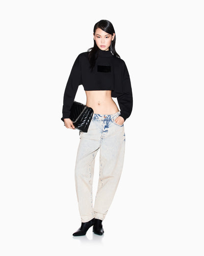 Faded cotton denim jeans