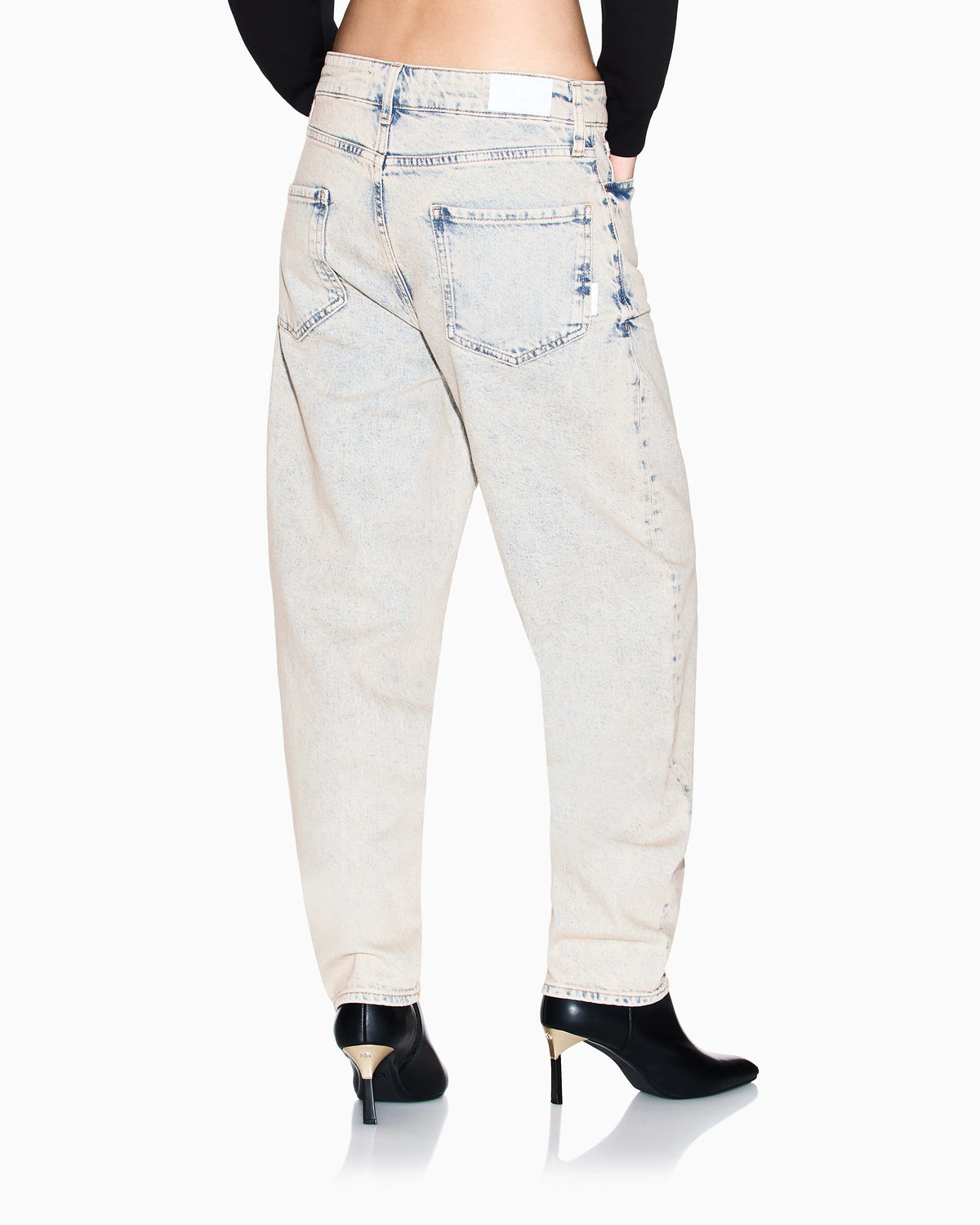 Faded cotton denim jeans
