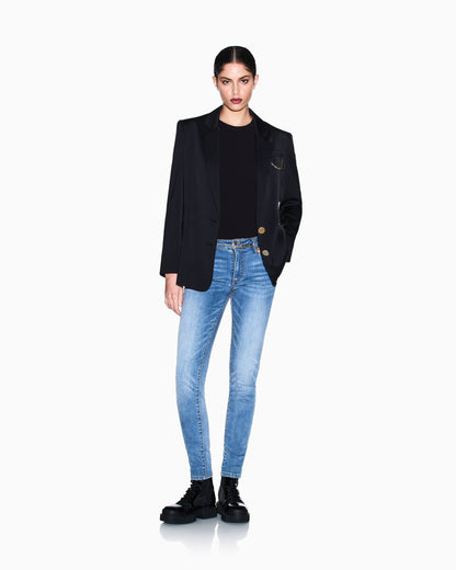 Super Skinny Jeans in Indigo Blue Stretch Denim