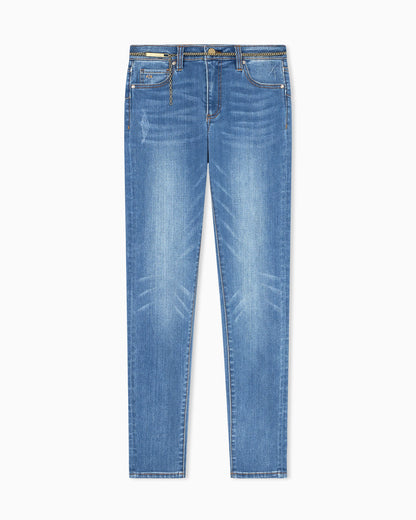 Super Skinny Jeans in Indigo Blue Stretch Denim