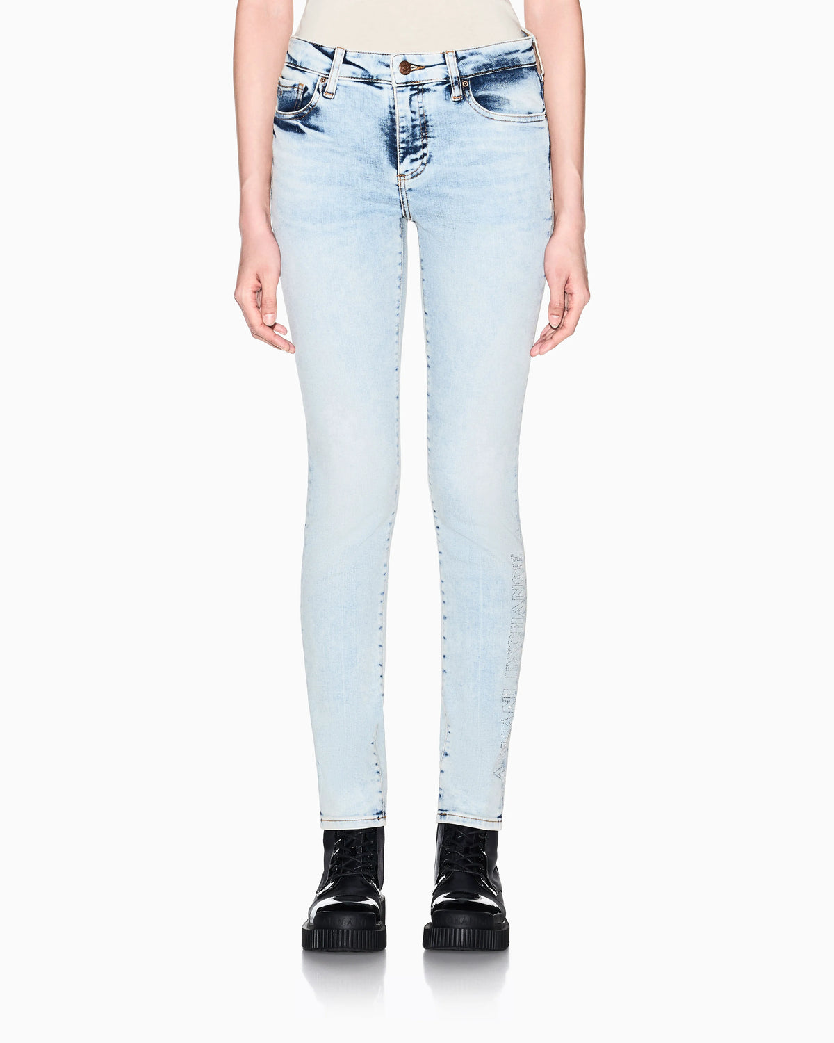 Super Skinny Stretch Denim Jeans with Details