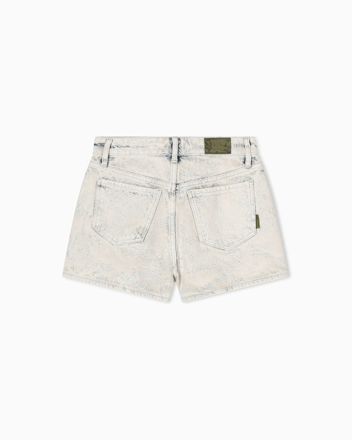 Vintage Bleached Denim Shorts with Used Effect