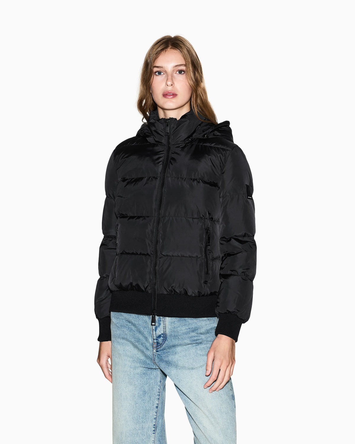 down jacket in downproof nylon
