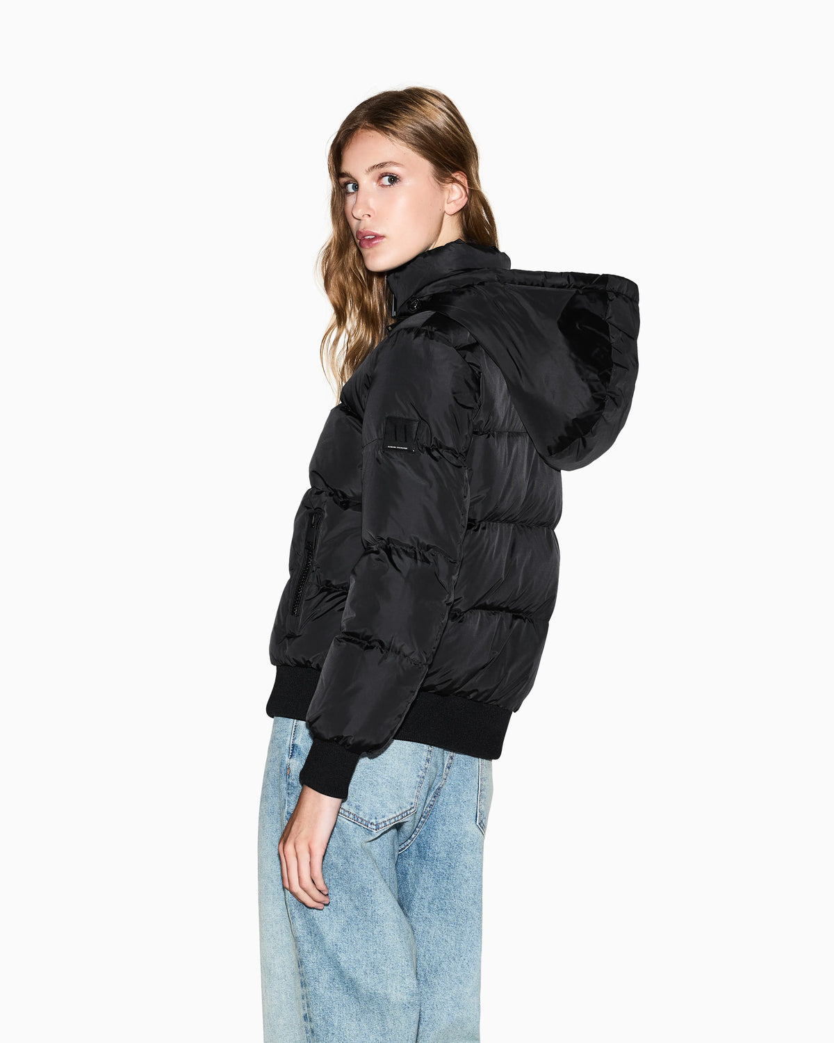 down jacket in downproof nylon