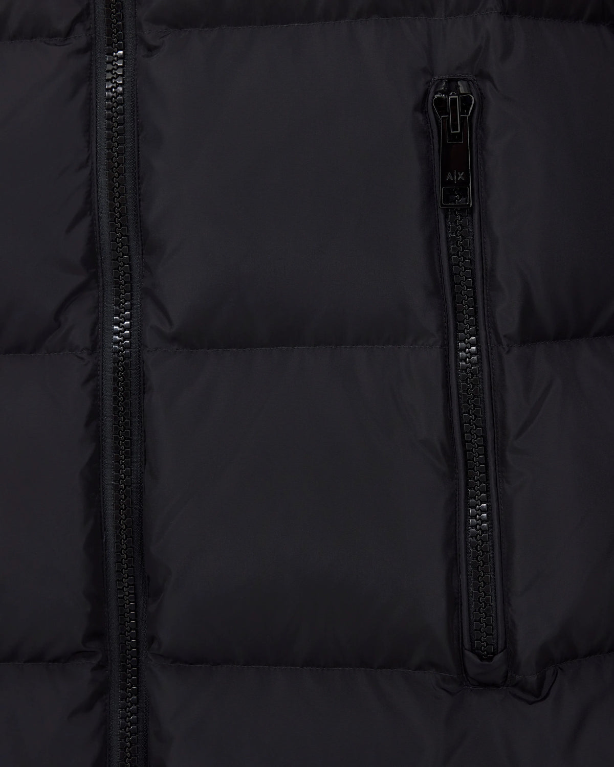 Quilted down puffer coat with a hood and zip pockets Icon