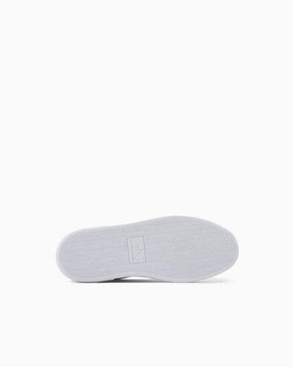 Low-top sneakers in smooth leather with an embossed logo
