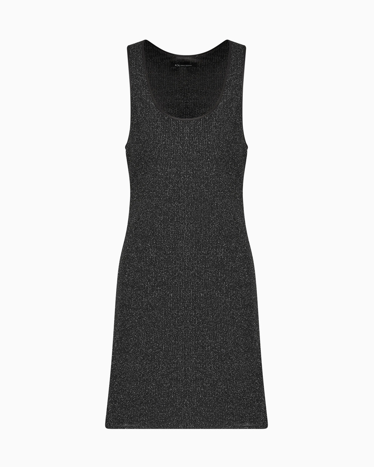 Short sheath dress in lurex fabric