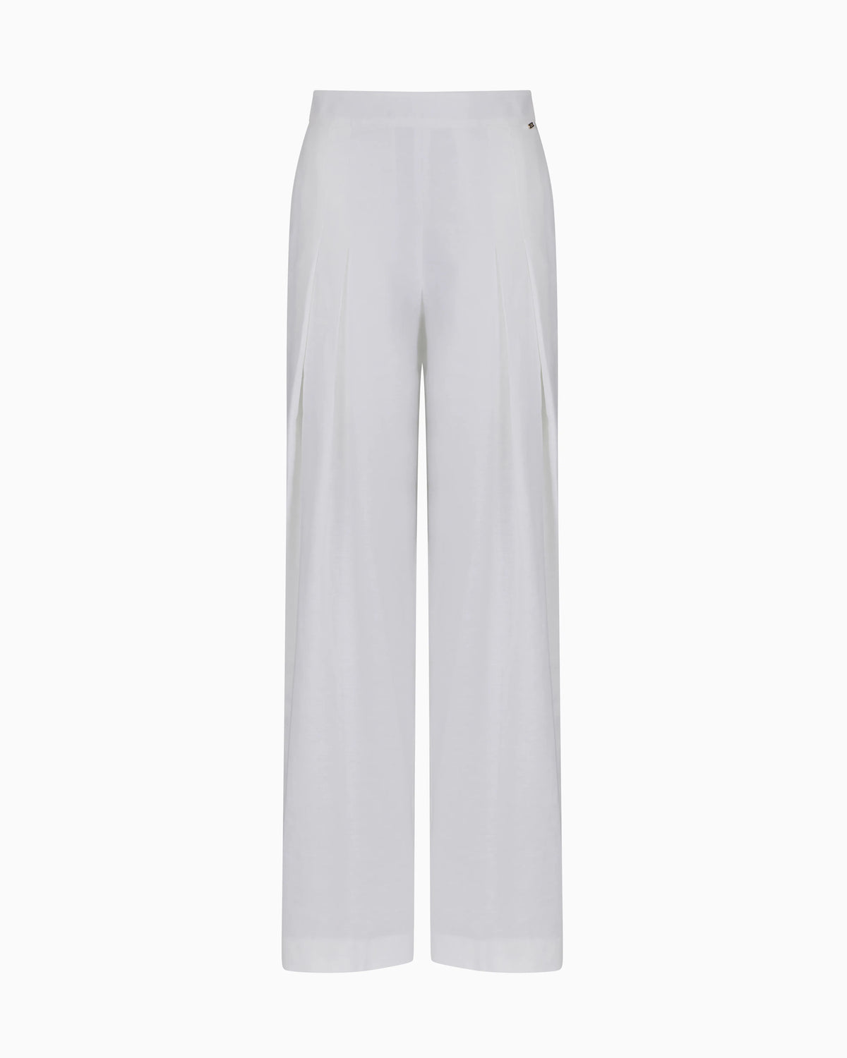 Wide leg trousers in linen blend