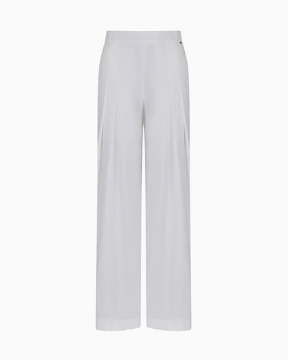 Wide leg trousers in linen blend