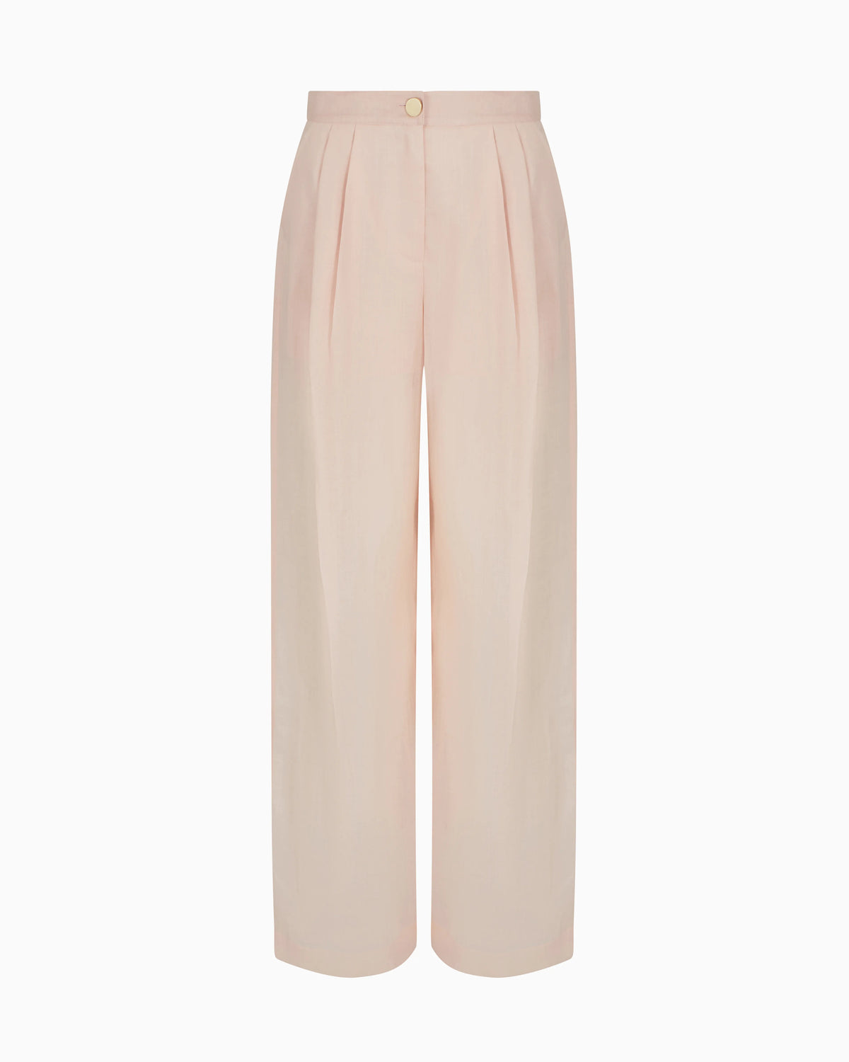 Cotton ramie pleated trousers