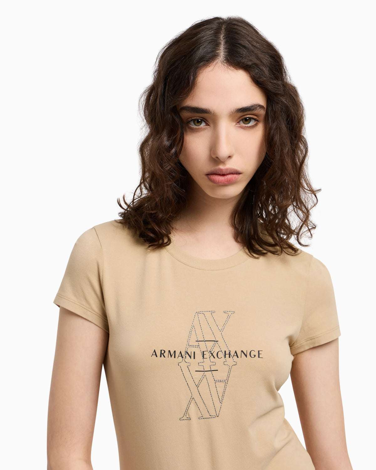 Slim fit T-shirt with embroidered logo