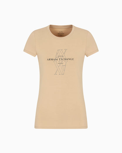 Slim fit T-shirt with embroidered logo