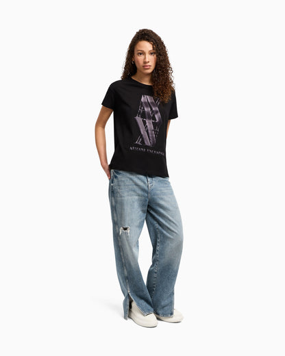 Relaxed fit T-shirt with maxi logo