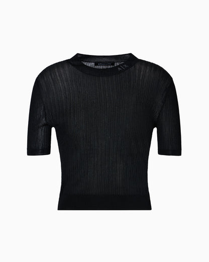Lurex yarn sweater with logo