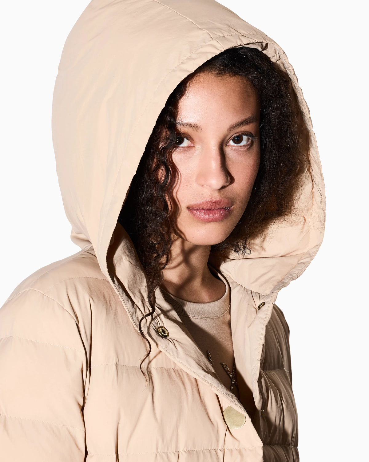 Nylon taffeta jacket with hood