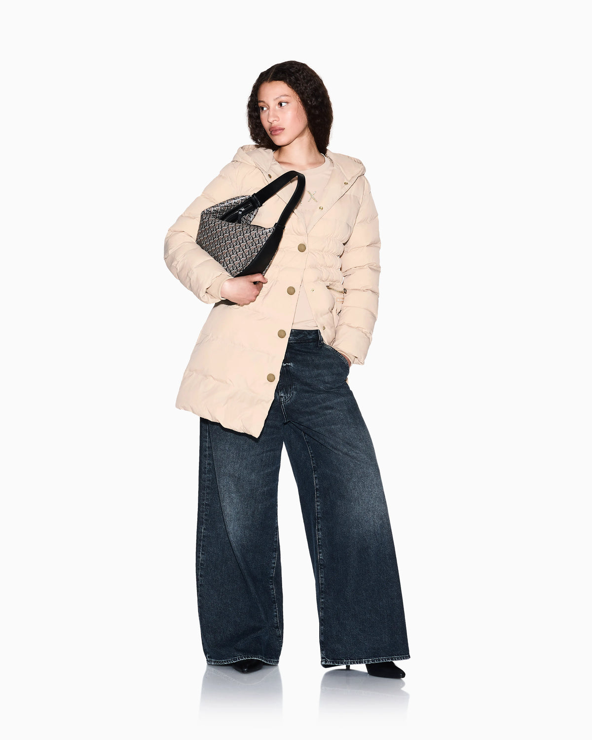 Nylon taffeta jacket with hood