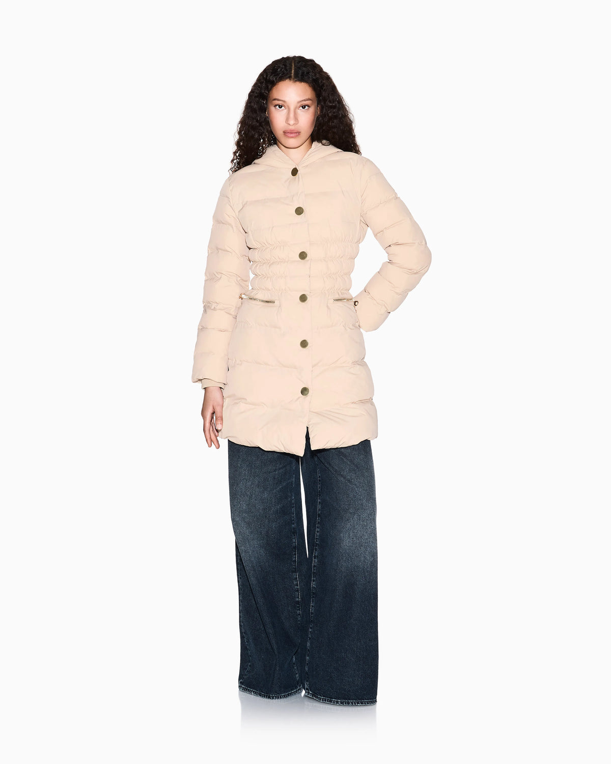 Nylon taffeta jacket with hood