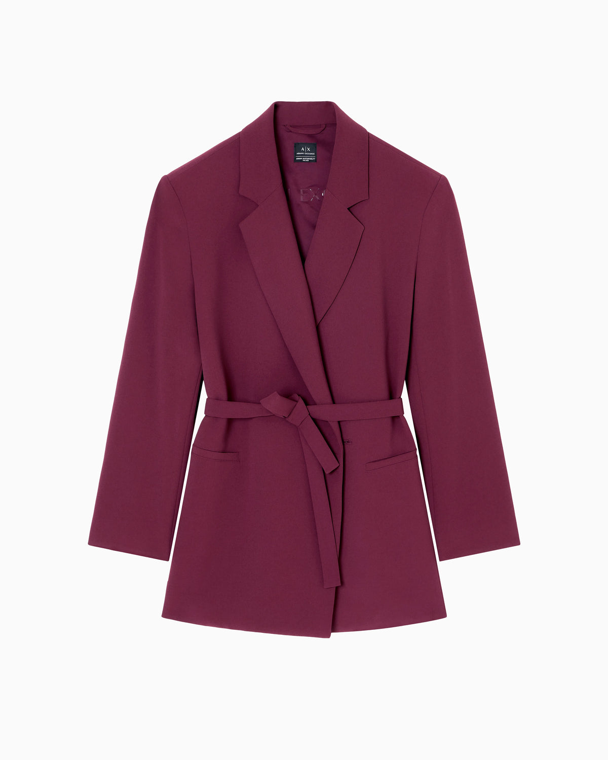 Jacket with thin belt