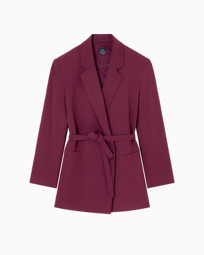 Jacket with thin belt
