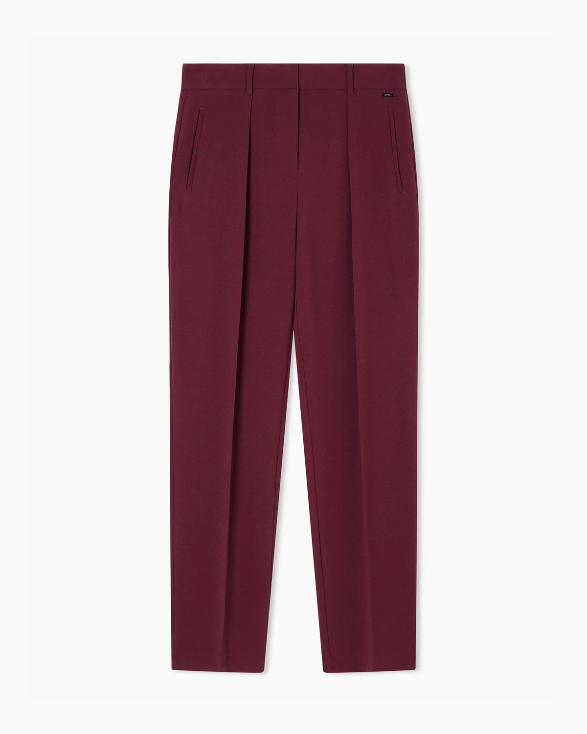 Trousers with pleats in flowing fabric