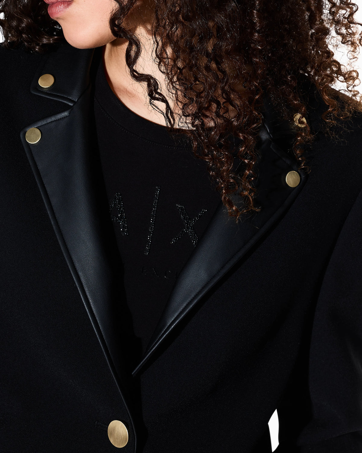 Short jacket with metal details
