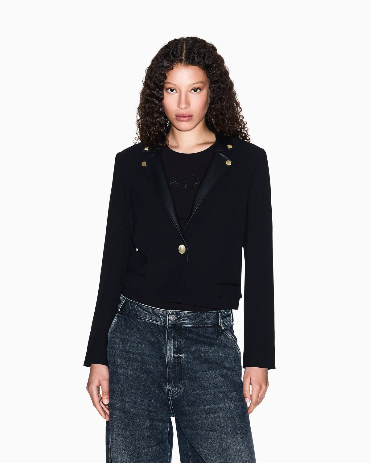 Short jacket with metal details