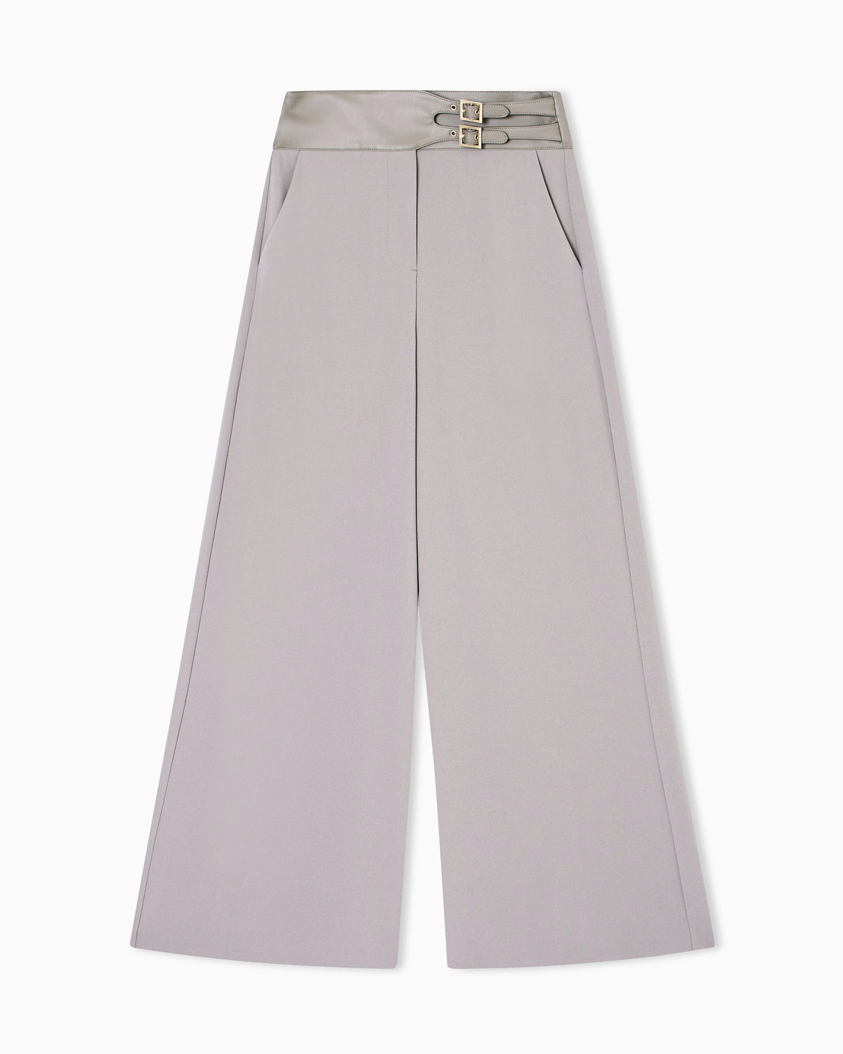 Palazzo trousers with straps