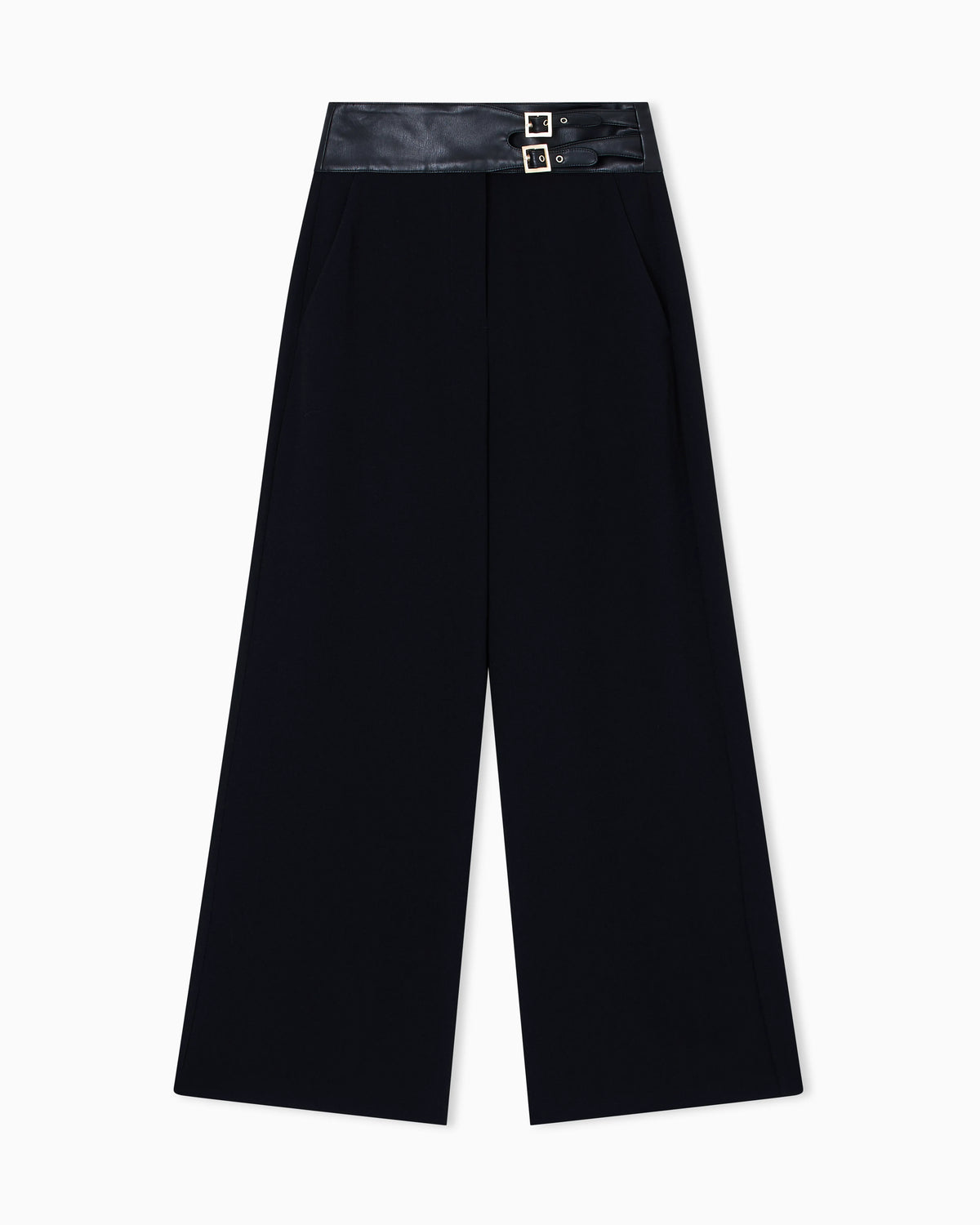 Palazzo trousers with straps