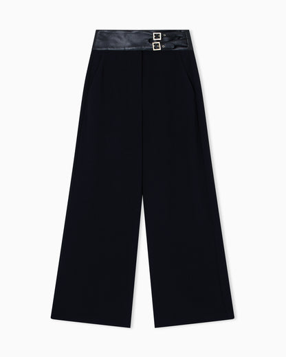 Palazzo trousers with straps