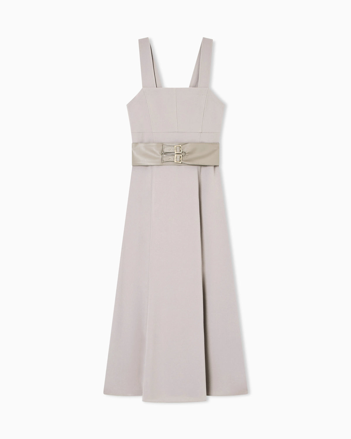 Longuette dress with belt
