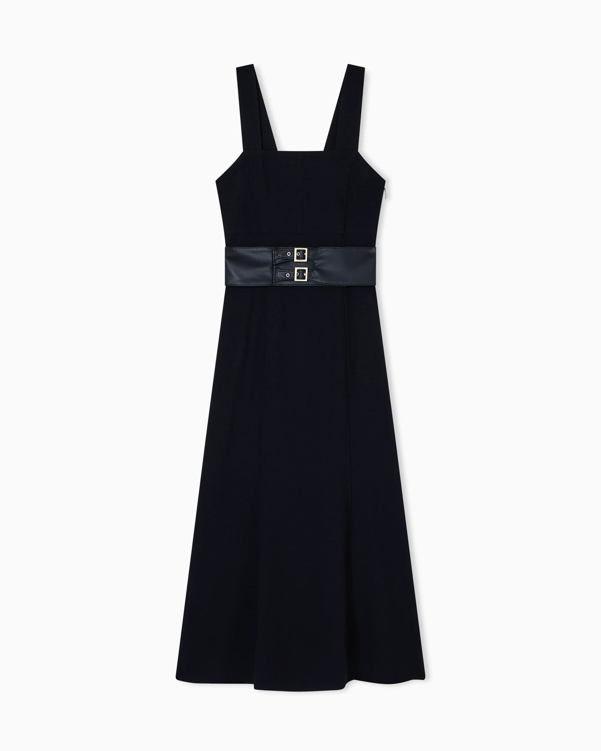Longuette dress with belt