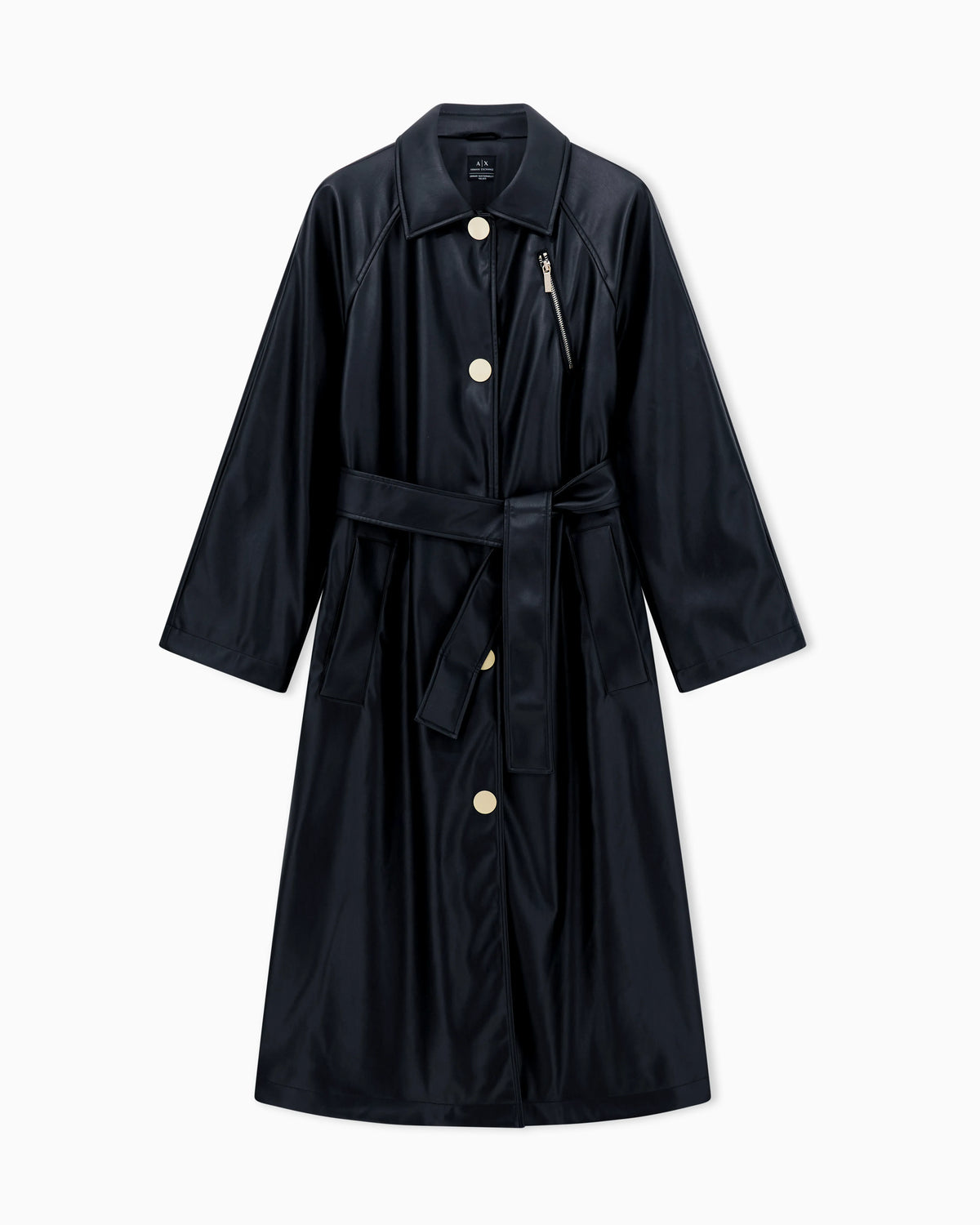Coated fabric trench coat