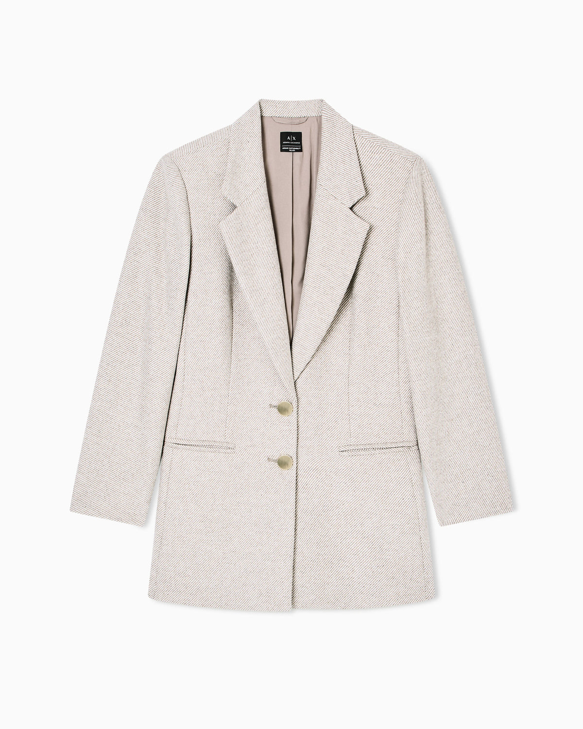Double-breasted herringbone jacket