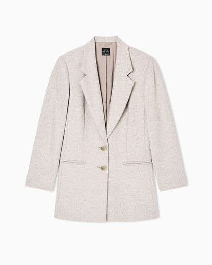 Double-breasted herringbone jacket