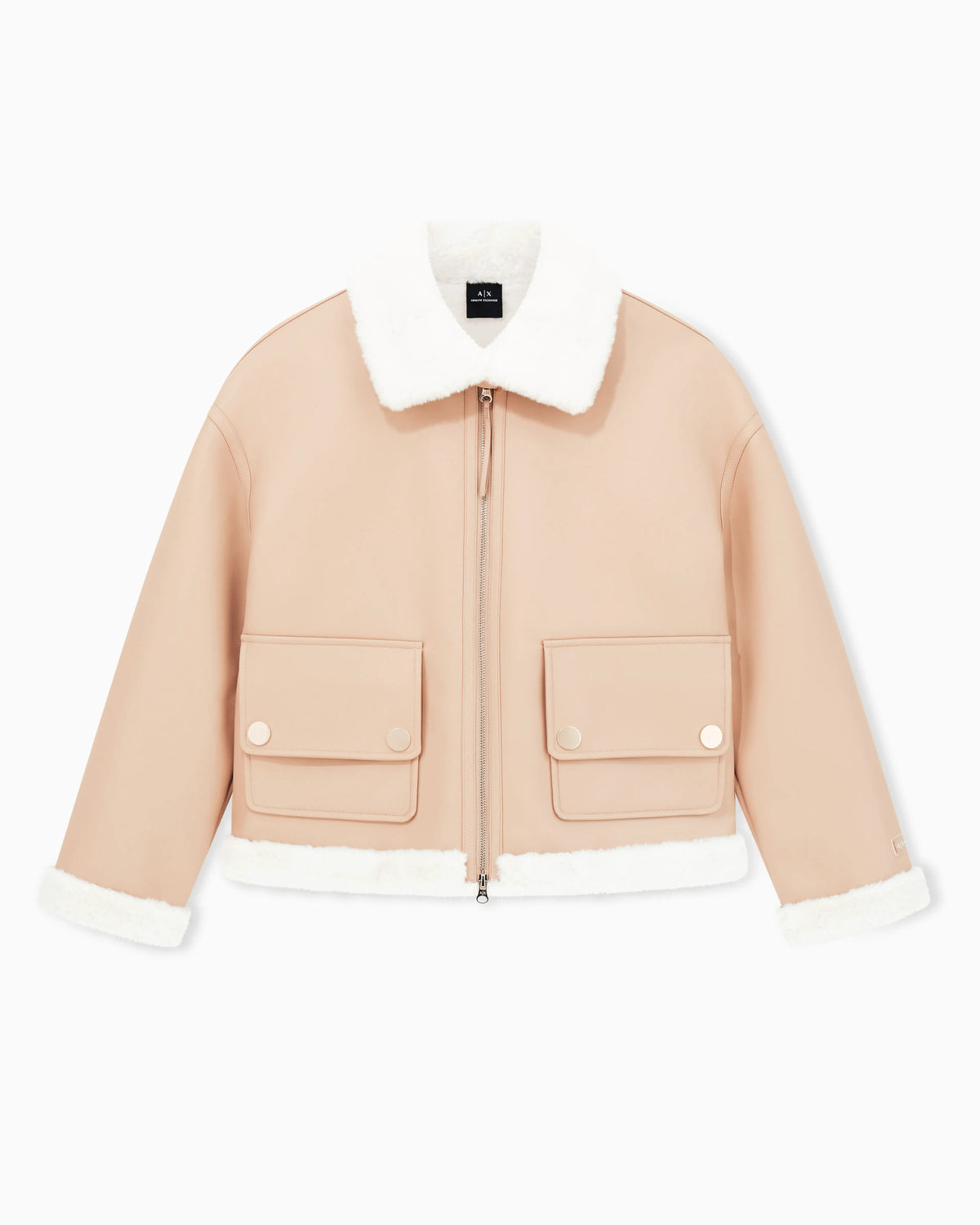 Short Faux Shearling Jacket