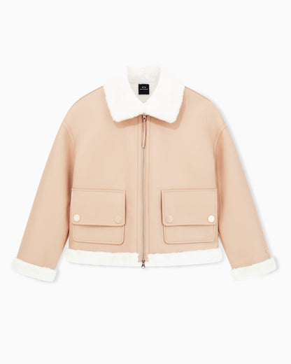 Short Faux Shearling Jacket
