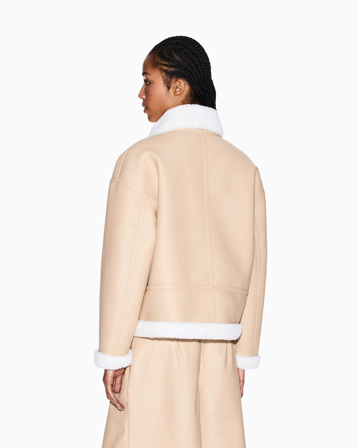Short Faux Shearling Jacket