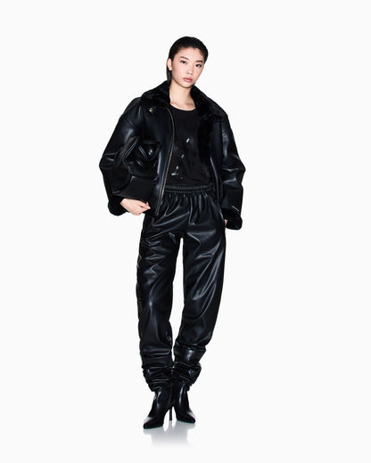 Short Faux Shearling Jacket