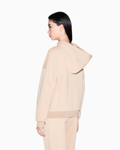 Hoodie in soft fleece fabric