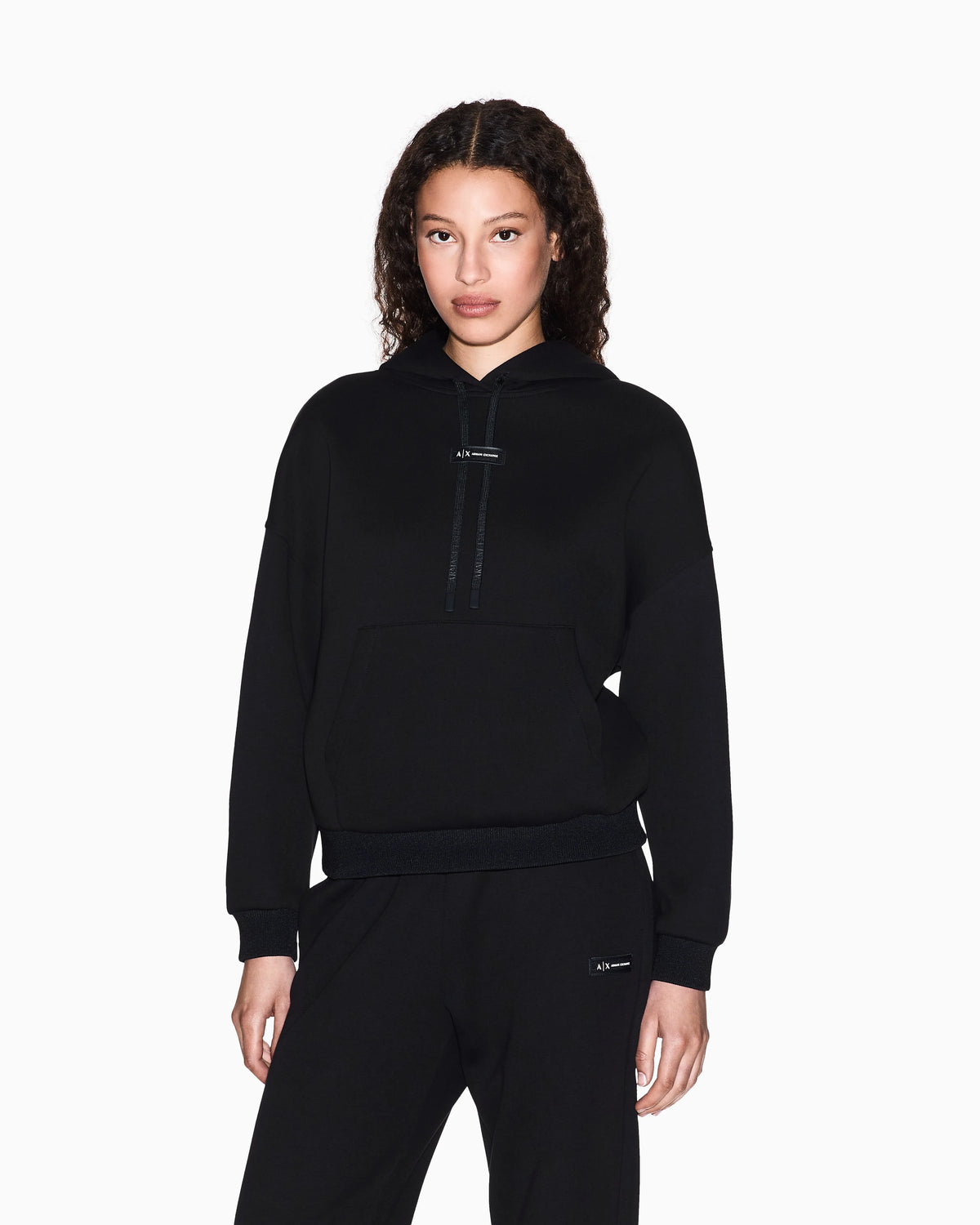 Hoodie in soft fleece fabric