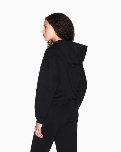 Hoodie in soft fleece fabric