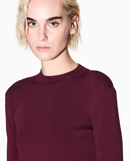 Wide rib sweater